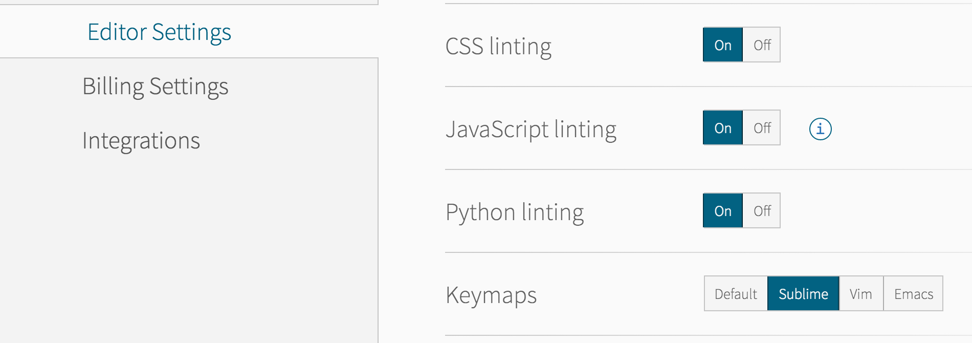 Sublime keymap in the Editor Settings